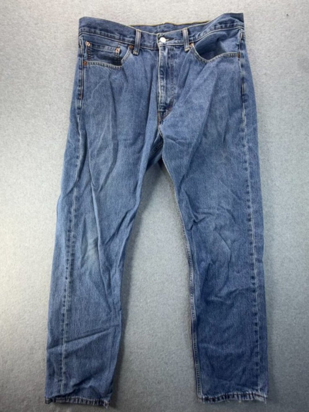 Levi's 505 Regular Fit Straight Leg Jeans Mens W36 L34 Medium Wash Denim